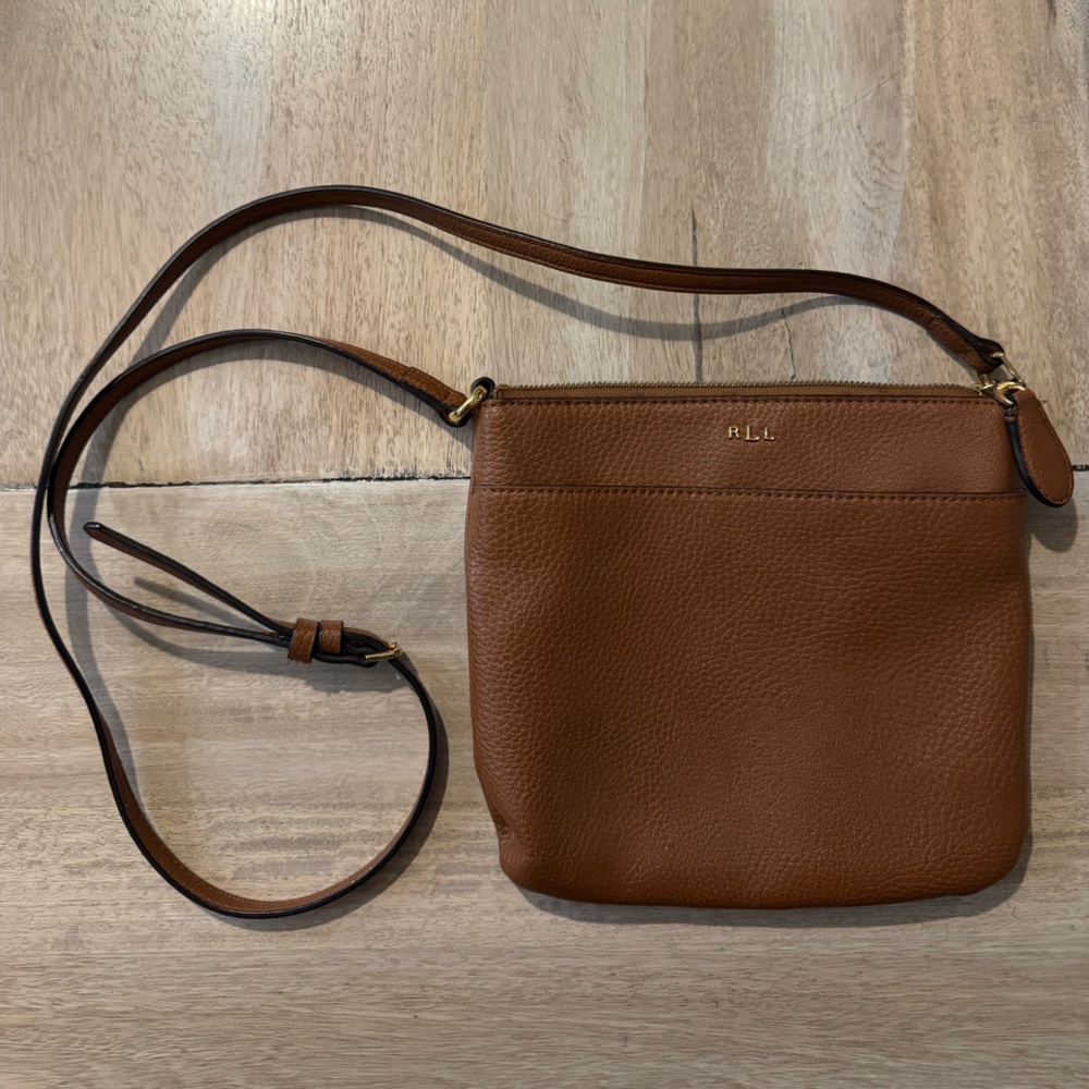 Ralph Lauren Tan Leather Shoulder Bag